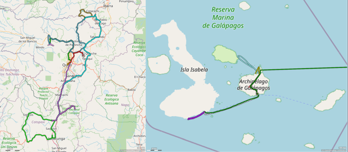 Ecuador und Galapagos Route